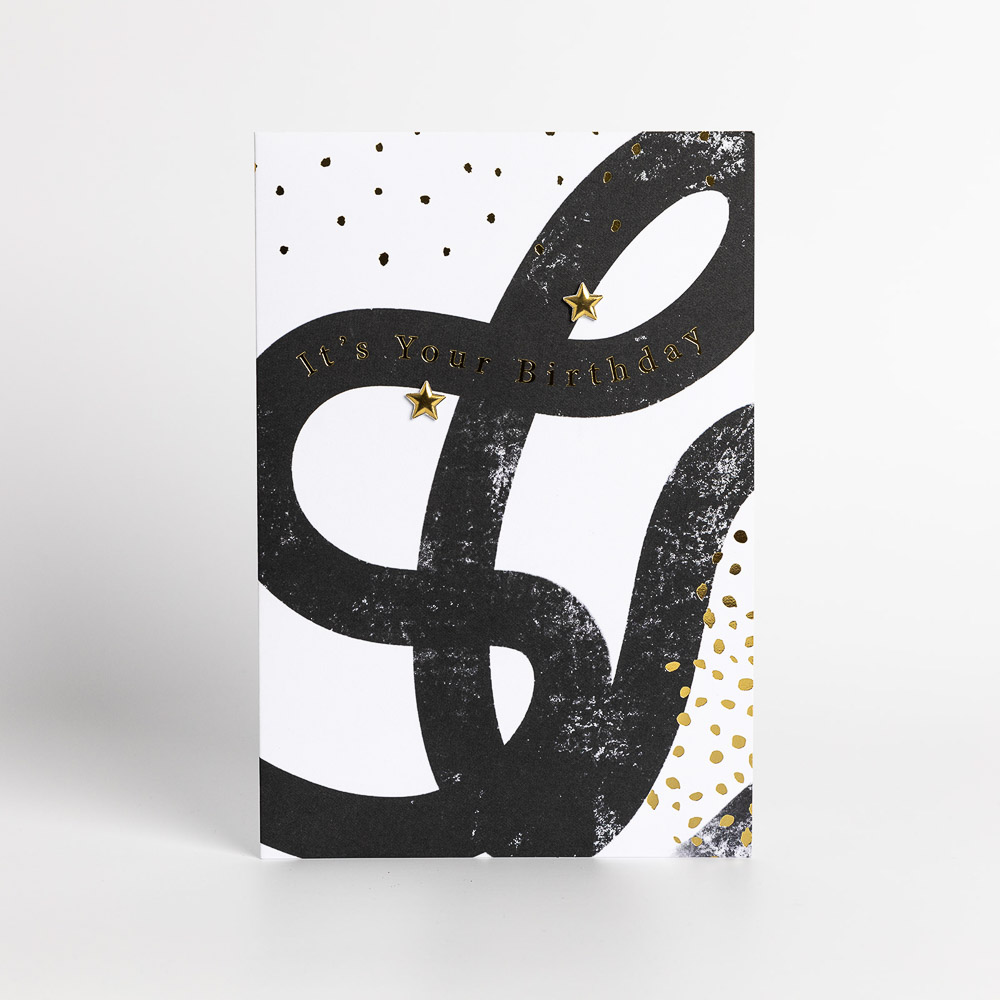 Black and Gold Birthday Card