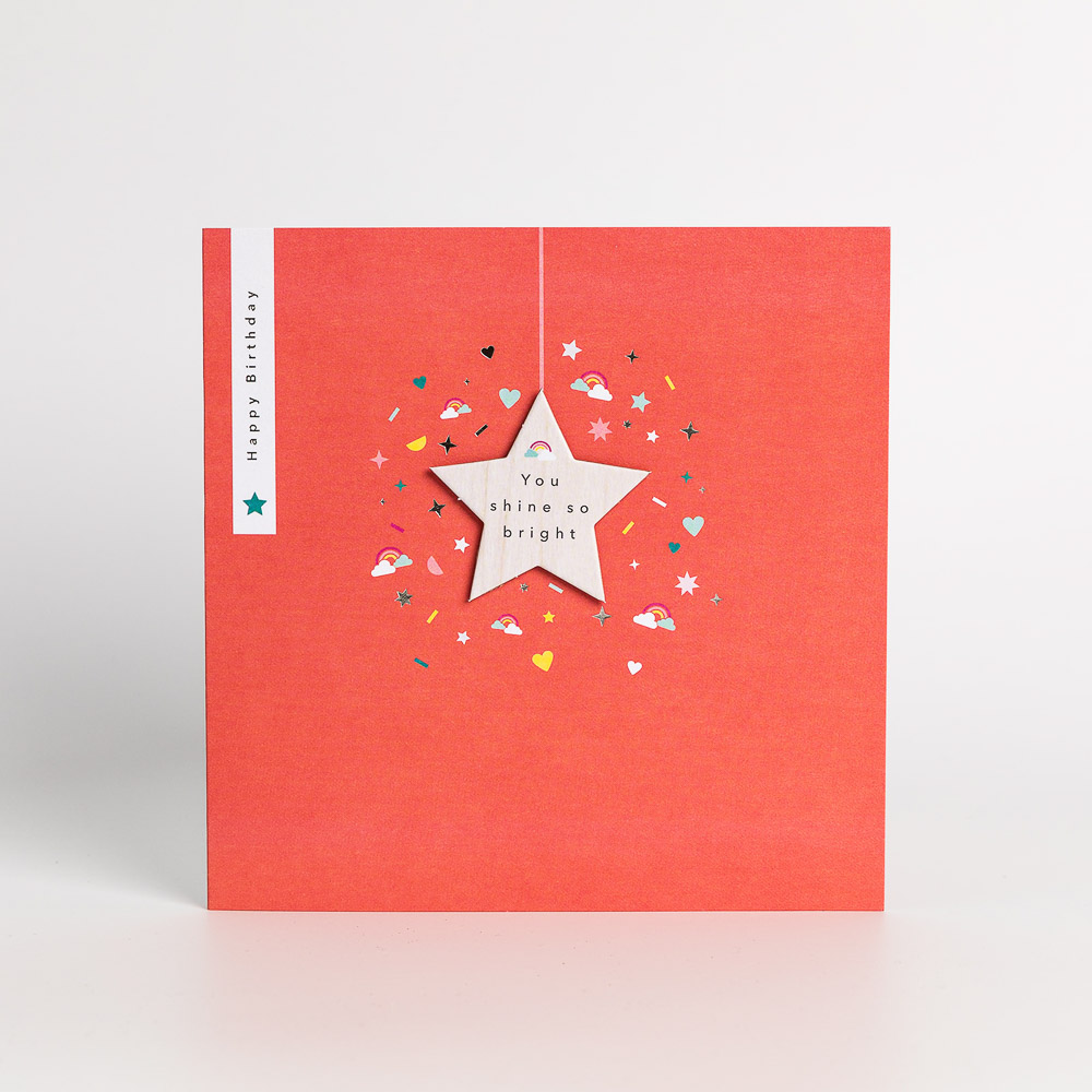 Shiny Bright Star Birthday Card