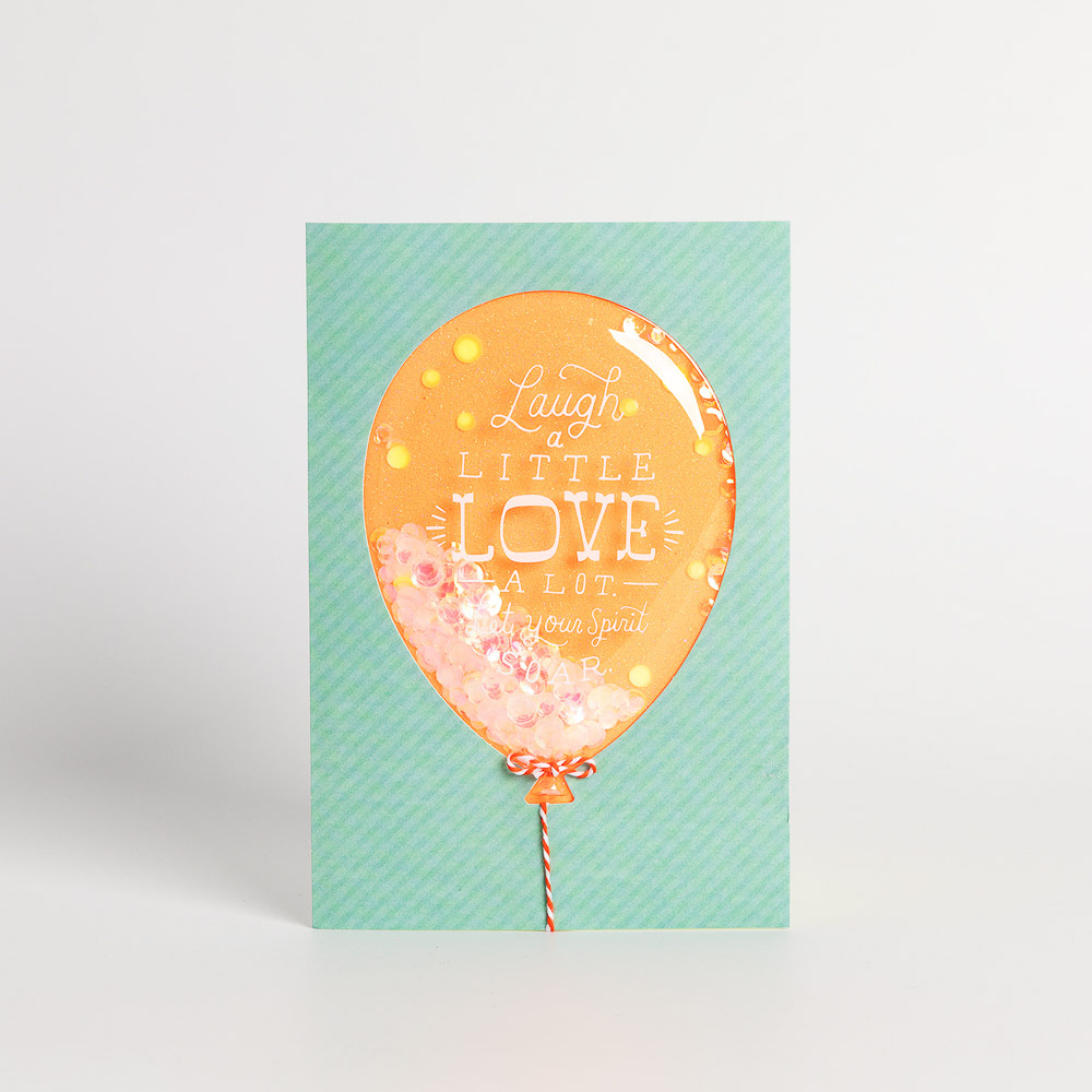 Glitter Balloon Birthday Card