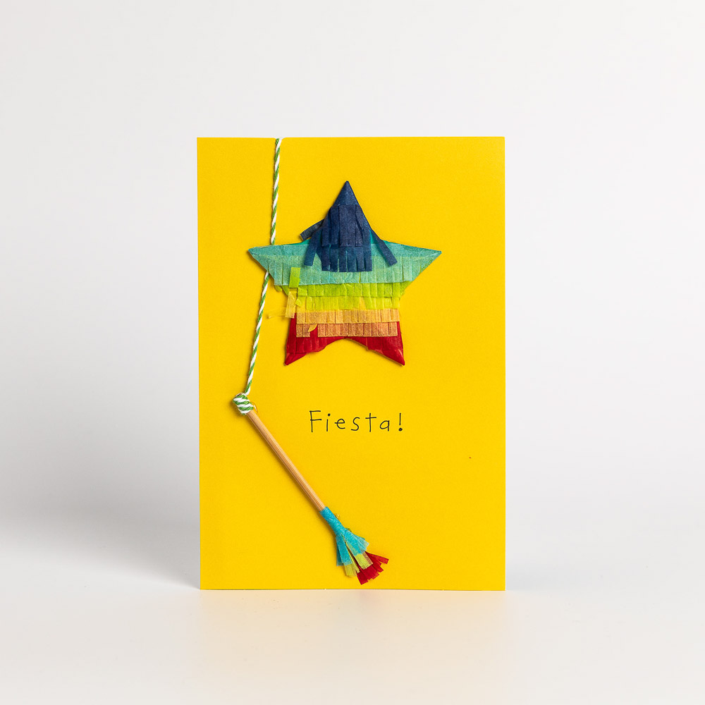 Colourful Star Pinata Birthday Card