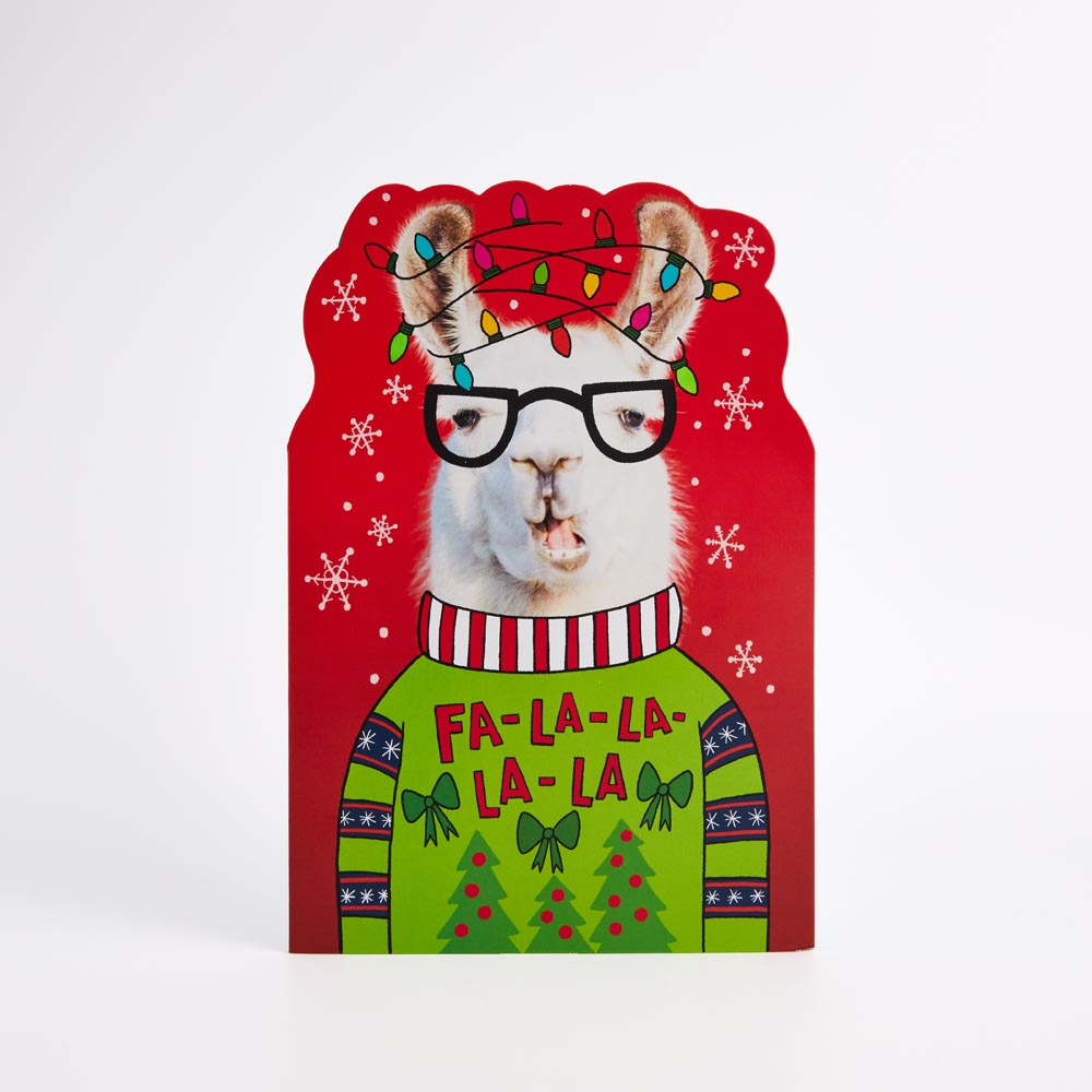 Llama Christmas Card